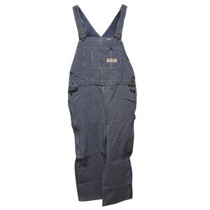 VTG Big Mac Bib Overalls Railroad Striped Cotton Denim Jean 44 x 29 NEW NOS